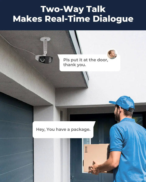 Outdoor Home PoE Security Camera System For Your Yard And Driveway With Dual Lens 150 Degree Field Of View 4MP And 2K