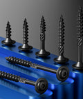 Self Tapping Lag Screws 8 By 1 Inch Black Washer Head Exterior Wood Screws For Quick No Pre Drill Install Heavy Duty Rust Resistant