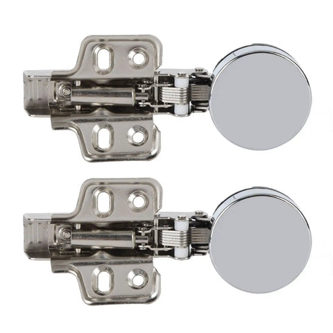 Glass Door Damping Buffer Hinge 2 Pack Stainless Steel 201 Cabinet Hinge For Glass Cabinets And Bookcases displayed horizontally