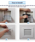 Installation steps for Heavy Duty Aluminum Louvered Vent For Cabinets Rock Solid Heat Dissipation Access Panel With Sleek Waterproof Finish.