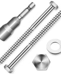 4 Pack 1/2 X 6 Inch Stainless Steel Lag Screws Hex Head For Wood Heavy Duty Mounting Bolts Kit DIY Ready With Washers