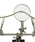 Adjustable Soldering Helping Hand With Pro Grade Magnifying Glass Third Hand Solder Aid Wire Station Stand With Dual Alligator Clips