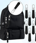 Backpack with Leather Zipper Pulls Kit With Detachable Leather Handles 8 Pack Repair Tabs for Luggage and Handbags