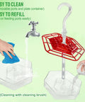 Outdoor Hummingbird Feeder With 30 Feeding Ports, Saucer Style, Ant Proof No Leak, Easy To Clean And Refill, Hangs Or Window Mount