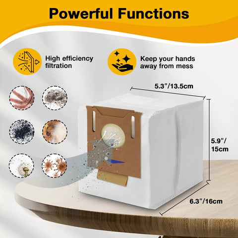 12 Pack Heavy Duty Disposable Vacuum Dust Bags Compatible With K781 Plus Vac Station And OZMO T8 AIVI T8 Series with features