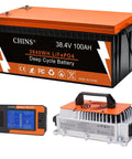 36V Lithium Golf Cart Battery 100Ah LiFePO4 With Built In Bluetooth 200A BMS Includes 36V 25A Charger Monitor Real Time App