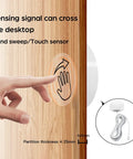 Wood Panel Penetrating Touch Sensor LED Dimmer Switch with hand sweep control installation behind wood panel, 12V-24V, 60W