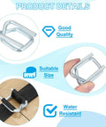 25 Pack Galvanized Steel Cord Strapping Buckles 32mm Wide For Packaging And Shipping, detail of buckle usage and quality