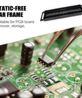 2 Pack Anti Static PCB Tray Racks with 25 Slots ESD Safe Bar Brackets on green circuit board background