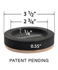 Heavy Duty Felt Furniture Sliders For Hardwood Floors 16 Piece Set Protect Floors And Move Heavy Furniture Easily On Hard Surfaces Great For Couches Tables Beds And Cabinets Reducing Scratches And Noise product dimensions showing diameter and thickness