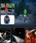 Cyclist using Tiny But Mighty Pocket USB C Rechargeable Flashlight, 2550 Lumens, Magnetic Tail, 5 Modes for night ride