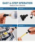 Heavy Duty Manual Fluid Extractor Pump 200cc Oil Suction Syringe With Dual Tubing Set steps for use and operation.