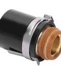 Cloimei 420156 Retaining Cap with black body and ceramic nozzle for plasma cutting, improving welding game.