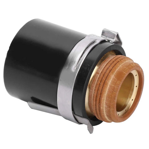 Cloimei 420156 Retaining Cap with black body and ceramic nozzle for plasma cutting, improving welding game.