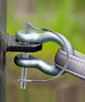 Pack Of 10 Trailer Pins And Locking Pins Set 2.75 Inch Length And 0.25 Inch Diameter installed on a trailer hitch coupler