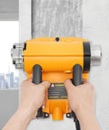 Heavy Duty Electric Wall Scraper Kicks Off Thick Paint And Putty With A Beefy 4580W Motor And Wide 5 9 Inch Blade in action on a textured wall.