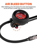 High Pressure Shock Pump With Gauge For Mountain Bikes 400 PSI Front Fork And Rear Shock Inflator Dope Tool with air bleed button.