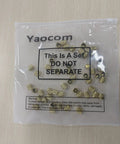 Bulk Pack Of 50 Quarter Inch Flare Brass Valve Caps With Neoprene O Ring Seal For HVAC And Plumbing in sealed bag