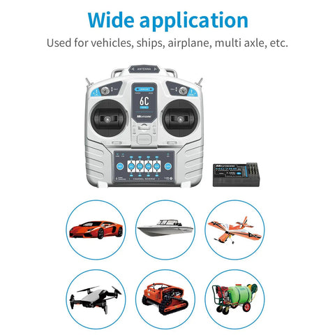 Six Channel RC Transmitter And Receiver Kit With 2 4 GHz Radio Control for planes drones multirotors cars boats