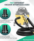 Extractor Kit For Wet Vacuum With 50 Foot Water Line Includes Transparent Dust Removal Head 10 Foot Ribbed Vacuum Hose Shown