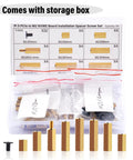 64 Piece Brass Spacers Standoffs Screws Kit For Raspberry Pi 5 And M.2 NVMe PCIe Peripheral Board Includes M2.5 Screws
