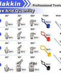 Sick Quality 304 Stainless Steel M6 M8 M10 M12 Metric Thread Zerk Grease Fittings Hydraulic Nipple 59 Pcs Kit With 45 And 90 Deg Angles Wrench Caps For Grease Gun Maintenance For Car Repairs Easy To Install On Any Vehicle Today size chart