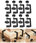 Heavy Duty Adjustable C Clamps Pack Of 8 Aluminum Alloy With Nonslip Rubber Pads For Woodworking Welding secure holding.