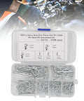 100 Pack Stainless Steel Hair Pin Cotter Pins R Clip Assortment Kit For Hitch Pins Clevis Pins Shafts And Mechanical Fastening, Heavy Duty Quick Release Retainers For Outdoor Work, Garage And DIY Projects in storage case
