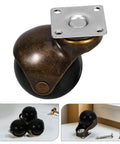 Heavy Duty 2 Inch Swivel Ball Casters Rolls Smooth As Silk Dead Silent Metal Furniture Wheels Top Shelf Build Easy Install Long Lasting For Coffee Tables Cabinets Shelves And Home Decor 4 Pack close-up with mounting plate.