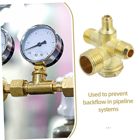 Heavy Duty Four Way Air Compressor Check Valve Featuring A No Sweat Install And Top Shelf 14mm Threaded Connector for pipeline systems.