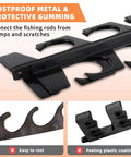 Heavy Duty Fishing Rod Rack Wall Or Ceiling Mount Set Holds Up To 10 Rods, Metal Tackle Storage Organizer With Protective Layers