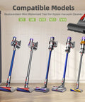 Mini Brush Head Tool For Cordless Vacuum Cleaners V7 V8 V10 V11 V15 with vacuums lined up, showcasing compatibility.