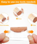 48 Pack Silicone Chair Leg Floor Protectors With Felt Pads And Caps For Hardwood Floors being easily installed on chair leg