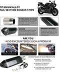 Aluminum Exhaust Muffler Slip-On With Removable dB Killer, 1.5-2 Inch Inlet, images of motorcycle exhaust system features