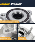 Front Wheel Bearing And Hub Assembly 2 Pack Ready To Roll Fits Toyota Rav4 2006 2012 3 5L V6 Rav4 2013 2018 Mirai 2016 2020 Scion tC 2011 2016 Non ABS 5 Lug Front Left And Right OE Quality ISO TS Certified showing internal magnetic ring, fixing holes, and bolts