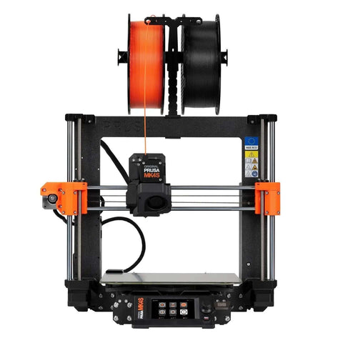 Front view of MK4S 3D Printer Kit With Automatic Calibration And Removable Sheets, showing filament and open frame design.