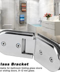 Beefy 135 Degree Door Hinges For 8 To 12mm Glass, Gate Clamp Shower Door Bracket, Mirror Finish in Bathroom Setting