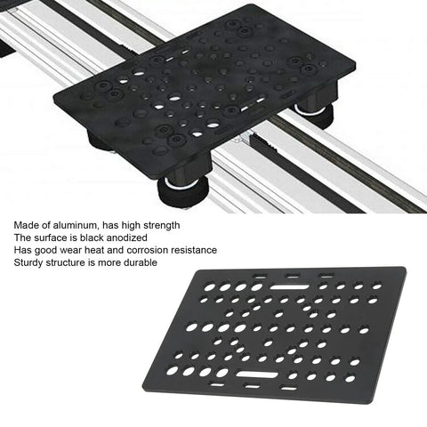 Gantry Plate Aluminum High Strength Black Anodized for 3D Printer and Milling Machines Universal Linear Rail Mount Built Tough