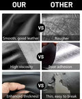 Comparison of leather textures showing Heavy Duty Self Adhesive Leather Repair Tape Kit For Beat Up Furniture Sofa And Car Seats.