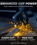 55 Amp Plasma Cutter With Blowback Non HF Pilot Arc For Safe, Solid Cuts, Dual Voltage 110 220V With Large LED Display in use cutting metal