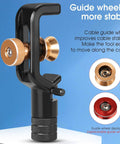 Pro Grade Dual Mode Fiber Optic Cable Stripper Knife with golden guide wheel, showing vertical horizontal use features