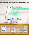 Bluetooth Shipping Label Printer 4x6 Inch For Windows Mac Android iOS, High Speed Inkless Thermal Printing shown printing labels