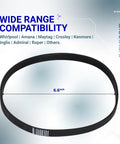 Washer Drive Belt Replacement For Whirlpool Maytag Kenmore Top Load Washers Durable Belt That Replaces WPW10006384 WPW10006384VP PS11747978 AP6014712 Easy Install Precise Fit Long Lasting Performance, black 6.6-inch washer belt