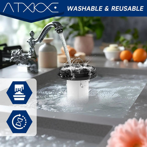 Six Pack XR Filter Replacement For Cleanview XR 200W And Cleanview XR Pet 300W Stick Cordless Vacuum Cleaner Models 3789U 3789X 3797V 3797W 3789 3797 Bundle, washable reusable HEPA pleated filter