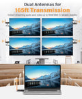 Wireless HDMI Transmitter With Two Receivers And Up To Six Displays Simultaneously 165 Feet 5.8GHz Range setup in classroom