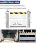 Heavy Duty Aluminum Garage Door Flood Barrier Detachable Water Prevention Shield installation view and components.