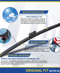 Subaru Forester Windshield Wiper Blades Set 26 17 14 Inch Top Lock OEM Replacement For 2019 2024 Models 3 Pack Durable Design Features