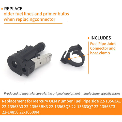 Three Eighth Inch Marine Boat Fuel Pipe Joint Connector Quick Fit for Outboard Fuel Line Female Quick Connector Replacement