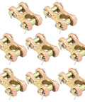 8 Pack 3/8 Double Clevis Link Heavy Duty Zinc Plated Alloy Steel Chain Repair Hardware, forged for strong connections.