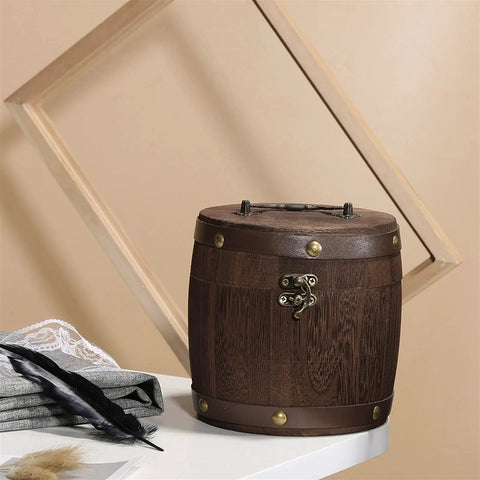 Top Shelf Wood Coffee Canister With Secure Tight Seal keeps your favorite stash fresh on a minimalistic table setting.
